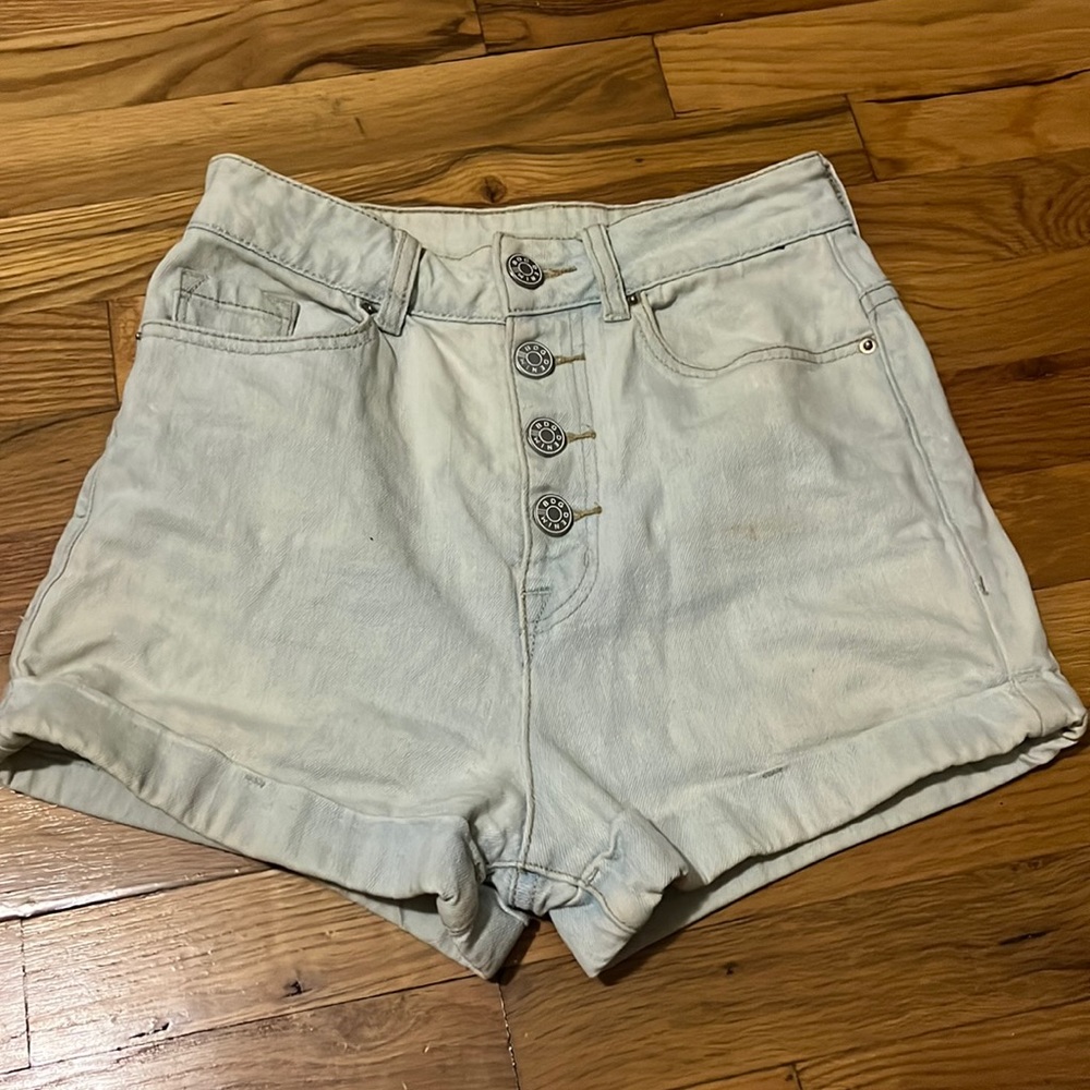 BDG Urban Outfitters light denim high waist shorts